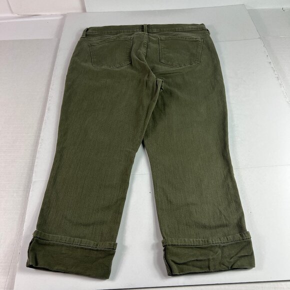 Not Your Daughters Jeans Women's 36x22* Dayla Wide Cuff Capri Green Denim Tag 14 - Picture 9 of 16